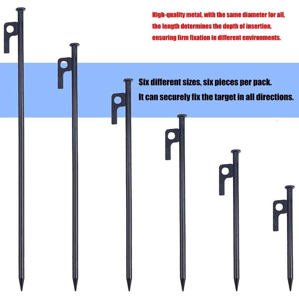 Yihuala Rustproofed Steel Tent Pegs Heavy Type Ground Anchors for Outdoor Camping Beach Backpacking Secure Stability