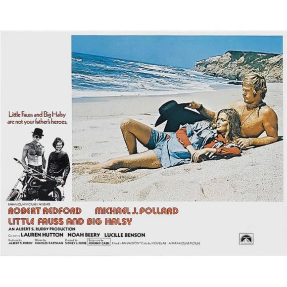 Everett Collection EVCMCDLIFAEC003H Little Fauss & Big Halsy From Left - Lauren Hutton Robert Redford 1970 Movie Poster Masterprint, 14 x 11