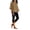 Khaki, variant on Linen Sets for Women Plus Size 2 Piece Solid Color Beach Vacation Outfits Lounge Sets 3/4 Sleeve Tank Tops Capri Pants Trendy Matching Summer Clothes