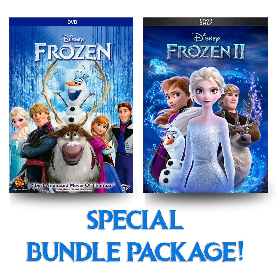 Disney Frozen 1 and 2 DVD, Magical Adventure Movie for Kids
