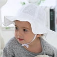 thumbnail image 2 of Penkiiy Baby Hats Sun Hat Infant Baby Cute Cotton Hat Summer Kids Princess Breathable Bucket Sun Hat White Hat for 2-5 Years, 2 of 7