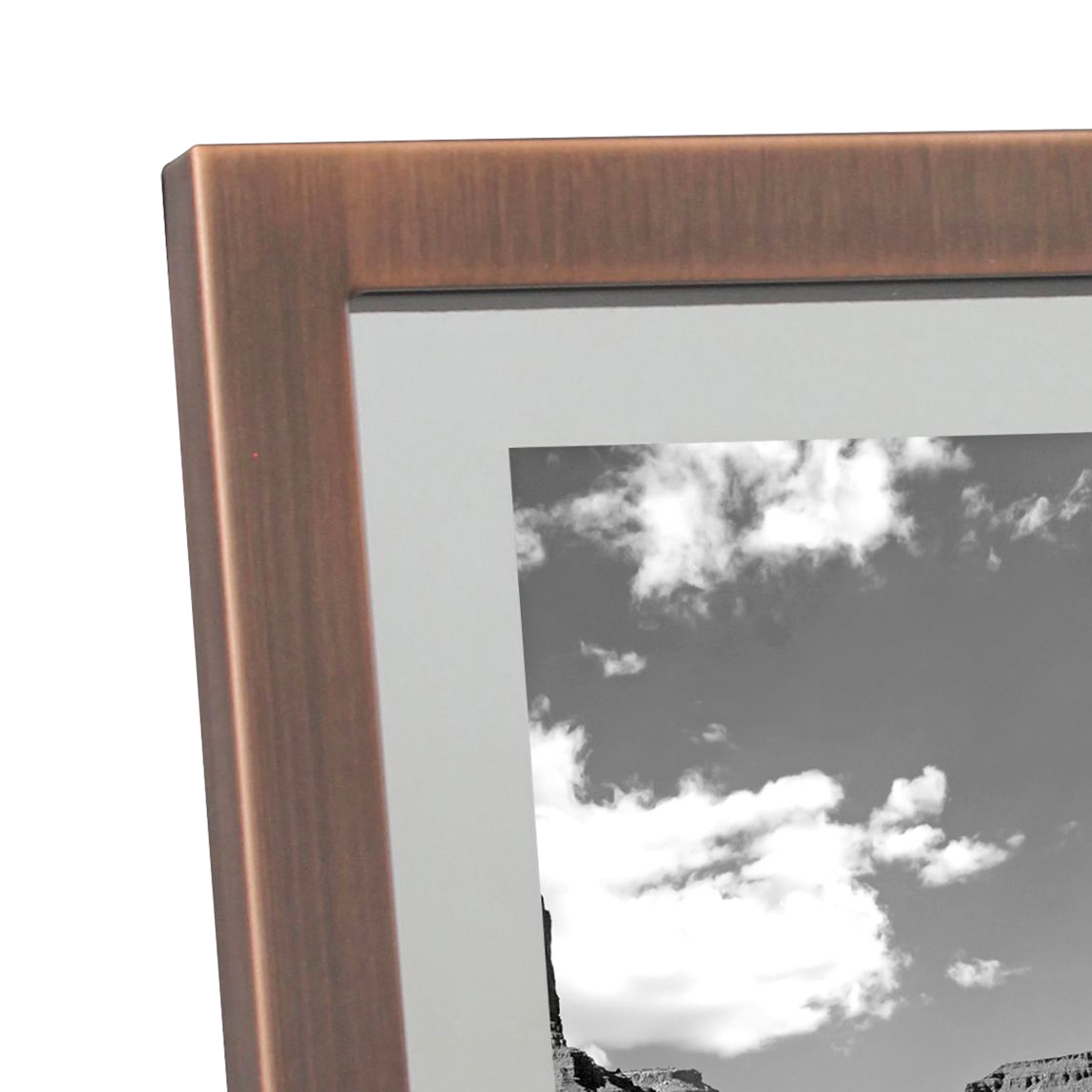 Better Homes & Gardens 4" x 6" Rectangle Metal Tabletop Floating Picture Frame, Copper