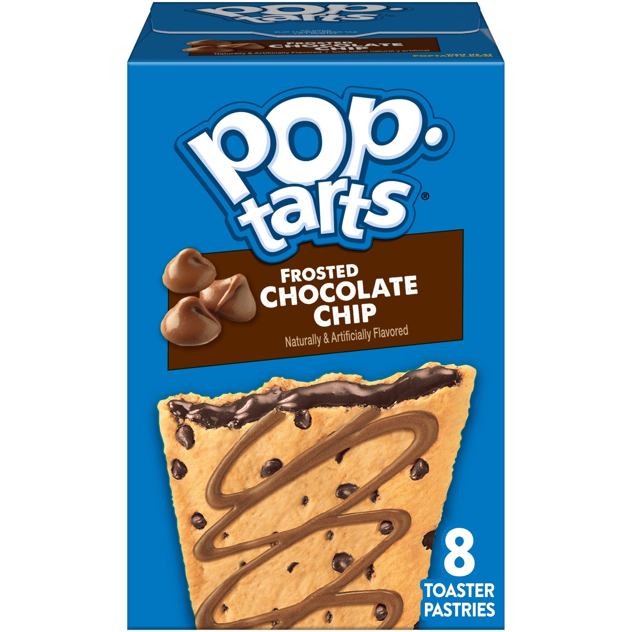 (12 pack) Pop-Tarts Frosted Chocolate Chip Toaster Pastries, Breakfast Foods, Shelf-Stable, 13.5 oz (8 Count)