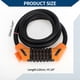 thumbnail image 4 of Candado de bicicleta Unique Bargains con cable en espiral, bloqueo de cable de bicicleta de 5 dígitos reiniciable, acero de 120 cm, negro mate y naranja, 1 juego, 4 of 6