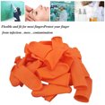 thumbnail image 4 of QualitChoice 100pcs Non -slip Fingertip Gloves Latex Orange Waterproof Breathable Anti -static Fingertip Gloves 2Set, 4 of 6