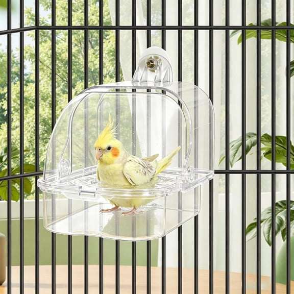 Bird Bath for Cage Parakeet Plastic Parrot Bathtub for Cage  Cage Bird Bath for Cockatiel Canary Lovebirds