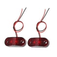 thumbnail image 1 of Unique Bargains Lumières de Remorque LED Universelles pour Camion 24V Plastique Étanche Marqueurs Rouges 2 Pcs, 1 of 8