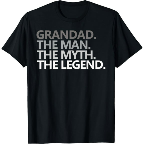 GRANDAD THE MAN MYTH LEGEND Father's Day Gift Grandpa Papa T-ShirtMen's and women's short-sleeved pure cotton shirts
