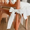 thumbnail image 6 of 15.7'' Ruffled Dining Chair Cushion Cover with Ties Zipper, Washable, 6 of 8