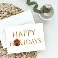 thumbnail image 2 of Doberman Pinscher Red and Rust Natural Ears #2 Happy Holidays Greeting Cards and Envelopes Pack of 8 7 in x 5 in, 2 of 3