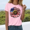 thumbnail image 2 of ORT Womens American Flag T Shirt Patriotic Shirts Short Sleeve Patriotic Shirt 4th of July Tee Tops Crewneck Summer T-Shirt(Z2-Pink,XL), 2 of 6