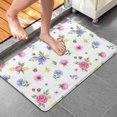 thumbnail image 4 of Pioneer Flower Floral Print Pattern Bathroom Rugs Mat, Non Slip Microfiber Bathroom Rug with Rubber Backing, Soft Mats for Bathroom Floor Tub Shower, 20"x32", 4 of 5