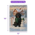 thumbnail image 5 of Hello Winter Vintage Newfoundland Enjoys Snowy Day with Snowman Garden Flag 12x18in Double Sided Newfie Dog Lover Gifts Outdoor Decor - 12019, 5 of 5