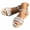 White, variant on Pandaie Espadrilles Wedge Sandals for Women Open Toe Summer Dressy Sandal with Ankle Strap Bohemian Platform Slip on Walking Shoes Brown Size 6.5