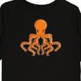 thumbnail image 4 of Inktastic Orange Octopus Boys or Girls Long Sleeve Toddler T-Shirt, 4 of 5