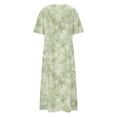 thumbnail image 5 of Zpanxa V Neck Maxi Dress Women's Summer Short Sleeve Casual Dress with All Over Floral Print, 5 of 5