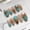 Y7, variant on 24pcs Romantic Y2k Star Press On Nails Gradient Blue French Style Gold Moon Designs Fake Nail Sweet Almond False Nails For Women