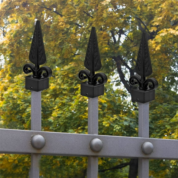 Raindrops Black Plastic Fence Finials for Decor Sturdy and Elegant Design 20 Pieces