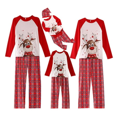 

JBEELATE Family Matching Christmas Pajamas for Adults Teens and Baby Holiday Parent-Child Outfits Sleepwear Homewear