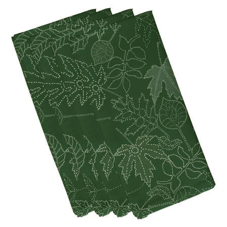 

Simply Daisy 18 x 18 Green Dotted Leaves Napkins Set of 4