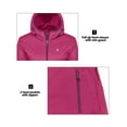 thumbnail image 5 of Little Donkey Andy Women's Lightweight Hooded Softshell Jacket for Running Travel Hiking, Windproof, Water Repellent Rose Size S, 5 of 7