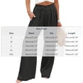 thumbnail image 4 of Women Linen Pants High Waisted Pants for Women Wide Leg Plus Size Palazoos with Pockets Womens Summer Beach Vacation Long Trousers, 4 of 5
