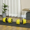 thumbnail image 4 of Soozier 55lbs Dumbbell & Barbell, Weights Adjustable Set Plate Bar Clamp Rod Home Gym Sports Area Exercise Ergonomic, 4 of 9