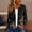 Black, variant on Cardigan for Women's Plus Size Casual Fashion Long Sleeved Cardigan Print Designs Relaxed Loose Fitting Long Sleeved Top Party Up to 65% off