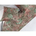 thumbnail image 2 of Floral Design Bed Runner Set, Melancholic Anime Vibes Blooming Flowers Pattern on Jumble Back, Decorative Bedding Scarf & 2 Pillow Shams for Hotels Homes, King, Coral Sea Green Mauve, by Ambesonne, 2 of 3