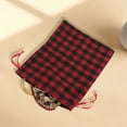thumbnail image 4 of Unique Bargains 1 Pc Plaid Drawstring Bag Red Black Cotton Cloth, 4 of 5
