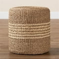 thumbnail image 6 of Pemberly Row Round Seagrass Rattan Ottoman Footstool in Natural Brown, 6 of 7