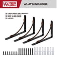 thumbnail image 3 of Hyper Tough 9" X 6.5" Spiral Shelf Bracket - Oil Rubbed Bronze, 4-Pack, 3 of 8