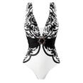 thumbnail image 4 of Maillot de Bain pour Femme à Imprimé Floral, Encolure Carrée, Confortable et Extensible, Été, Plage, 4 of 6