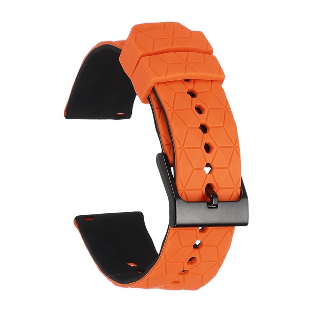 Correas de reloj de silicona de 20 mm de ancho, correas de reemplazo de liberación rápida suaves con hebilla de acero inoxidable para hombres y mujeres, negro