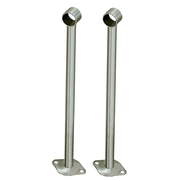 2 soportes de techo para barras de cortina y tubos de armario. 450mm