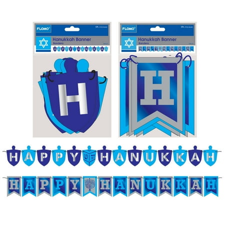 Happy Hanukkah Banner With Hot Stamping Case Pack of 48