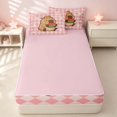 thumbnail image 4 of Erosebridal Kawaii Capybara Zipper Queen Comforter Set with Fitted Sheet and 2 Pillowcases, Cute Animal Zipper Bedding Set, Pink Reversible, 4 of 7