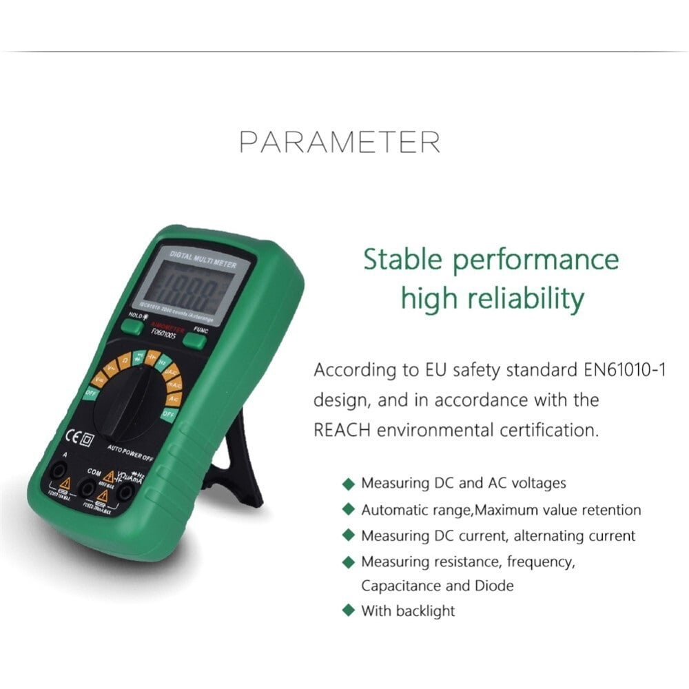 MS8233D Pro Multimeter With 2000uF Capacitance 200kHz Frequncy Measurement Auto Range Digital Multimeter PK UT136B