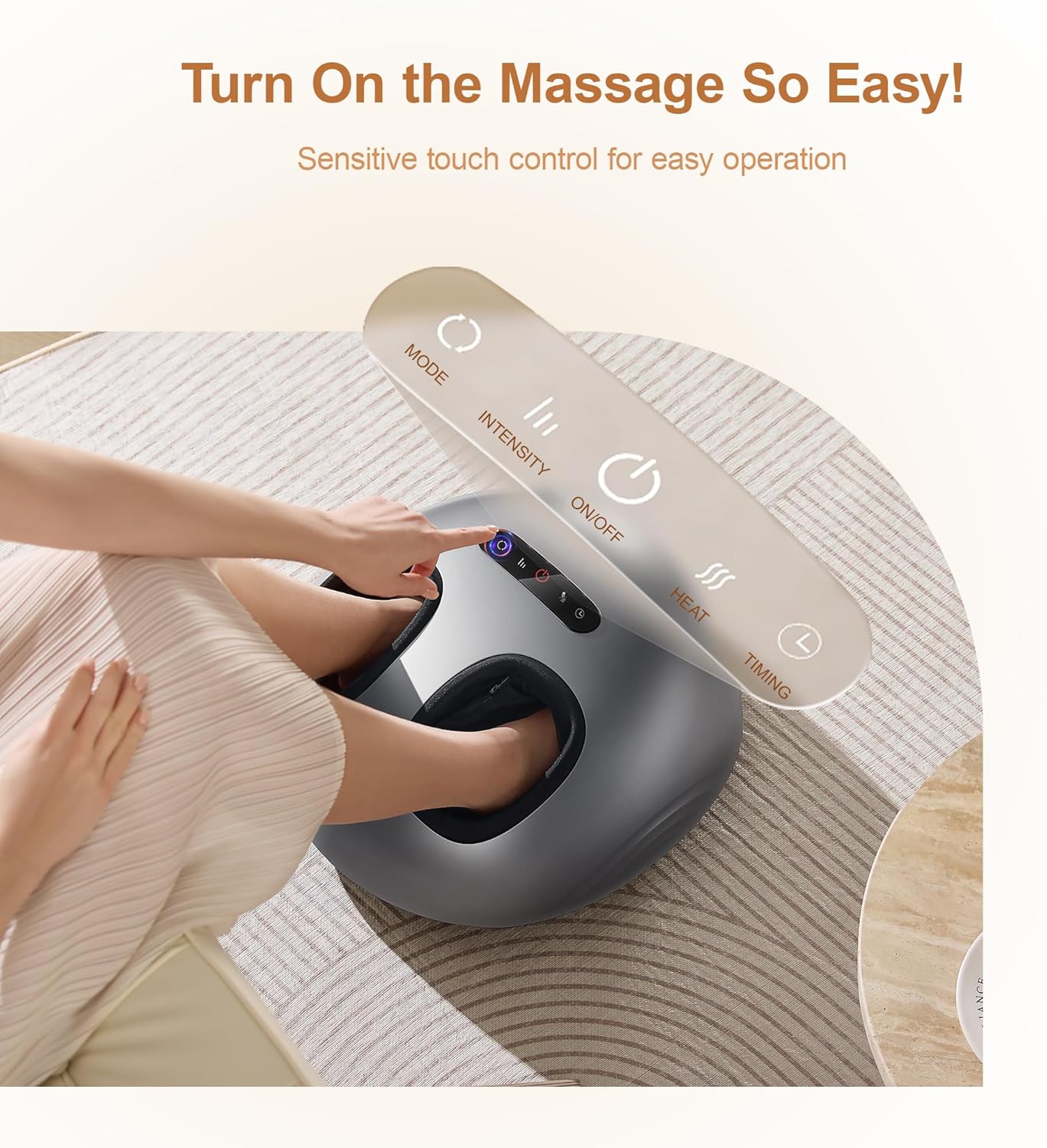 Deluxe Electric Foot Massager with Soothing Heat, Full Airbag Wrap and Deep Kneading Shiatsu Nodes for an At-Home Spa Experience, Perfect Relaxation Gift