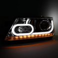 thumbnail image 3 of AKKON - For 2009-2020 Dodge Journey Replacement Pair LED DRL Light Tube Projector Chrome Headlights, 3 of 7