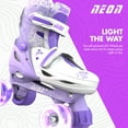 thumbnail image 6 of Yvolution Neon 2in1 Roller Skates Inline and Quad, Girls, Kids Skates, Size 3-6, Purple, 6 of 16