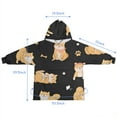 thumbnail image 7 of Shiba Inu Blanket Hoodies for Kids 6-13YR Oversize Wearable Blanket Hoodies for Boys Girls Teens, 7 of 7