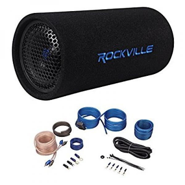 Rockville RTB65A 6.5 300 Watt Powered Subwoofer Bass Tube + MP3 Input