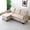 Beige 4, variant on Living Room Sofas L-Shaped Reversible Chaise Sectional Sofa with Storage - Cotton-Linen, Beige, Office & Apartment Ready,Comfortable Sofas