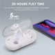 thumbnail image 5 of Monstrate Auriculares inalámbricos con Control táctil, auriculares para juegos con soporte de carga, auriculares de alta fidelidad, auriculares con Cables de audio/vídeo blanco, 5 of 6
