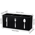 thumbnail image 2 of Kitchen Utensil Holder for Countertop, 3-Compartment Cutlery Organizer Caddy for Spoons and Forks, Silverware Holder for Cabinet and Dining Room White, 2 of 6