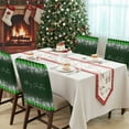 thumbnail image 4 of Merry Christmas Chair Covers Set of 4 Modern Snowflakes Buffalo Plaid Dark Green Chair Back Covers Stretch Removable Washable Slipcovers Protector for Dining Room Kitchen Party Decor, 4 of 5