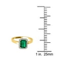 thumbnail image 5 of AoneJewelry 10k Solid Yellow Gold Cathederal Style Ring (size 5-9) With 0.65 Cttw Emerald Cut Emerald and Natural Diamonds (I-J, I1-I2), 5 of 5