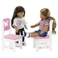 thumbnail image 2 of Emily Rose 18 Inch Doll Table and 4 Chairs Kitchen Furniture Set | Lovely Pink and White Table and 4 Chair Value Pack Doll Dining Set with Beautiful Butterfly Motif | Fits American Girl Dolls, 2 of 8