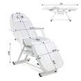 thumbnail image 3 of Artist hand White Reclining Facial Bed Tattoo Massage Table Lash Bed Beauty Spa Salon Chair with Tray, 3 of 17